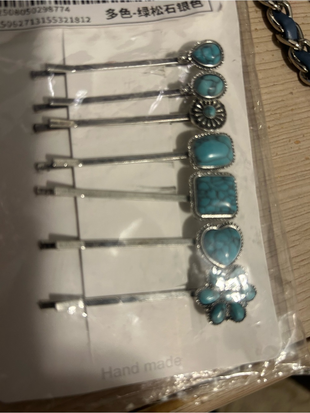 Turquoise Stone Hair Pin Set - Women Accessories